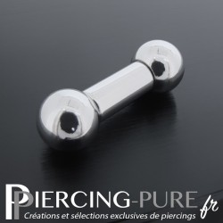 Piercing Barbell Acier interne - 6x12x10mm
