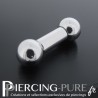 Piercing Barbell Acier interne - 6x12x10mm