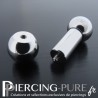 Piercing Barbell Acier interne - 6x12x10mm