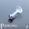 labret cristal blanc irise