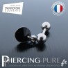Piercing oreille cartilage Swarovski element Rivoli 6mm Crystal Jet