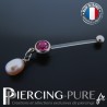 Piercing Nombril Grossesse Perle de culture Rose