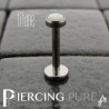 Piercing labret titane interne opale blanche