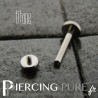 Piercing labret titane interne opale blanche