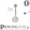 Piercing Titane interne Howlite
