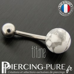 Piercing Titane interne Howlite