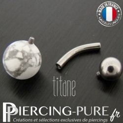 Piercing Titane interne Howlite