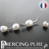 Piercing Titane interne Cascade de Perles naturelles