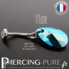 Piercing Nombril Titane interne Poire Jet Shimmer
