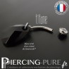 Piercing Nombril Titane interne Poire Jet Shimmer