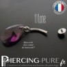 Piercing Nombril Titane interne Poire violette