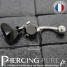 Piercing Nombril Acier triangle Swarovski Elements® Jet
