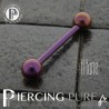Piercing Langue Titane Dark Purple billes 5mm