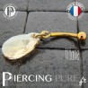 Piercing Nombril Titane doré interne Poire Golden Shadow