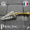 Piercing Nombril Titane doré interne Spike Gold Patina