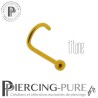 Piercing Nez Titane Doré Bille 2mm