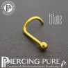 Piercing Nez Titane Doré Bille 2mm