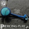 Piercing Titane interne Dark Blue et Cristal bleu clos