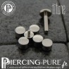 Labret titane interne croix de clusters blancs