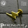 Piercing titane éclair doré pour oreilles