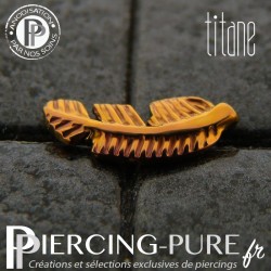 Plume titane rose doré pour oreilles