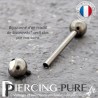 Piercing Langue Titane Crystal AB - interne