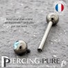 Piercing Langue Titane Aquamarine AB - interne