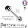Piercing Langue Titane Jet - interne