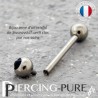 Piercing Langue Titane Jet - interne