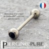 Piercing Langue Titane Jet - interne