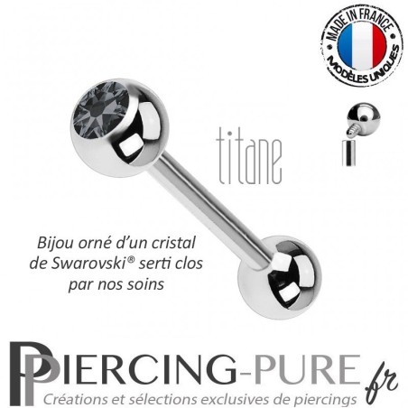 Piercing Langue Titane Silver Night - interne