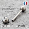 Piercing Langue Titane Silver Night - interne