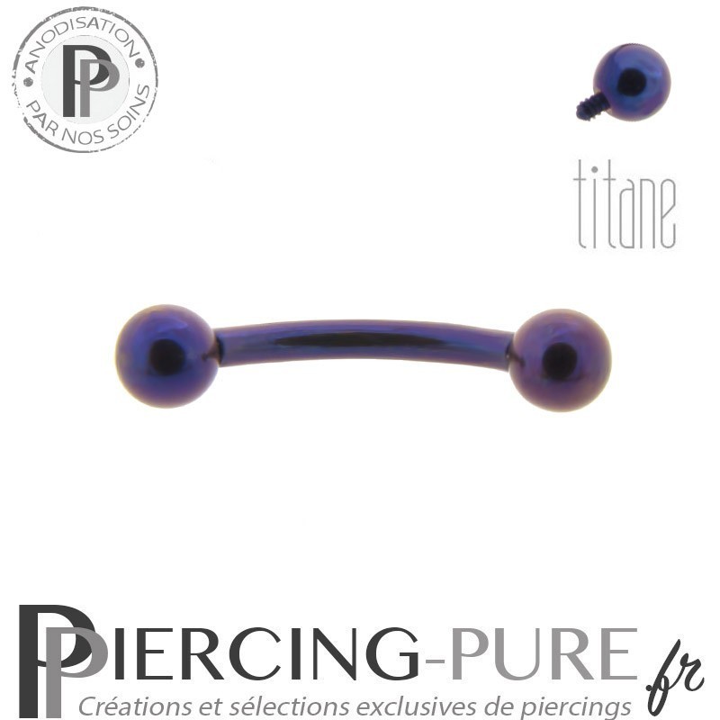 Micro banane Titane Dark purple billes 3mm