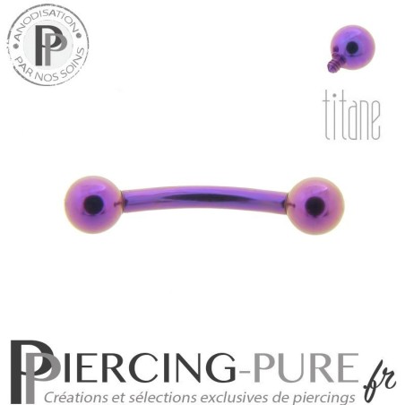 Micro banane Titane Fushia billes 3mm