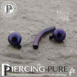 Micro banane Titane Dark purple billes 3mm