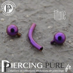Micro banane Titane Fushia billes 3mm