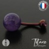 Piercing Titane interne Amethyste