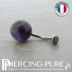 Piercing Titane interne Amethyste