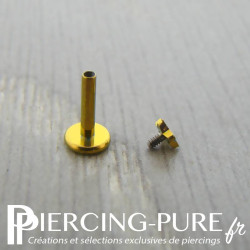 Piercing titane étoile dorée