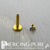 Piercing titane étoile dorée