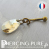 Nombril Titane bronze interne Poire Golden shadow