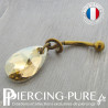 Nombril Titane bronze interne Poire Golden shadow