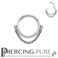 Anneau Titane chainette