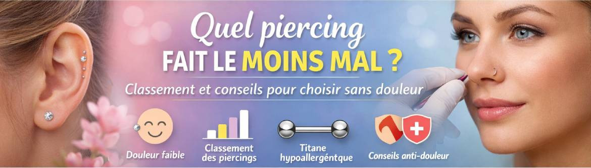 Quel piercing fait le moins mal ? (classement complet 2026)